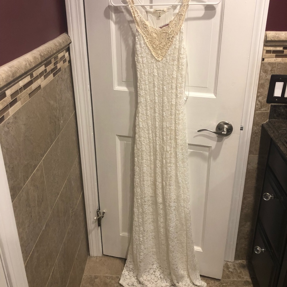 Lace white maxi dress